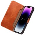 QIALINO Eleganckie Skórzane Etui do iPhone 14 Plus brązowe jasne