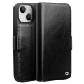 QIALINO Eleganckie Skórzane Etui do iPhone 14 Plus czarne