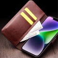 QIALINO Eleganckie Skórzane Etui do iPhone 14 Plus