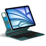 Zielone Magnetyczne Etui Klawiatura TouchPad do iPad Air 13 2025/2024