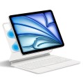 Białe Magnetyczne Etui Klawiatura TouchPad do iPad Air 13 2025/2024