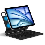 Czarne Magnetyczne Etui Klawiatura TouchPad do iPad Air 13 2025/2024