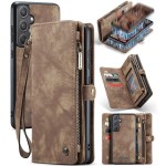 Etui Pokrowiec Portfel CASEME do Samsung Galaxy A55 brązowy