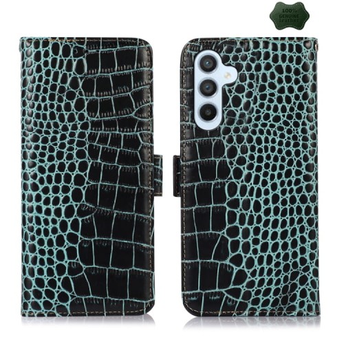 Skórzane Etui Pokrowiec FRID do Samsung Galaxy A55 zielony