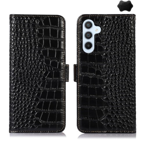 Skórzane Etui Pokrowiec FRID do Samsung Galaxy A55 czarny