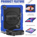 Niebieskie Pancerne Etui z Uchwytem i Paskiem do iPad Air 13 2024