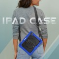 Niebieskie Pancerne Etui z Uchwytem i Paskiem do iPad Air 13 2024