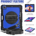 Niebieskie Pancerne Etui z Uchwytem i Paskiem do iPad Air 13 2024