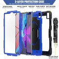 Niebieskie Pancerne Etui z Uchwytem i Paskiem do iPad Air 13 2024