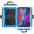 Niebieskie Pancerne Etui z Uchwytem i Paskiem do iPad Air 13 2024