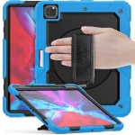 Niebieskie Pancerne Etui z Uchwytem i Paskiem do iPad Pro 13 2024