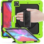 Zielone Pancerne Etui z Uchwytem i Paskiem do iPad Pro 13 2024