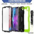 Zielone Pancerne Etui z Uchwytem i Paskiem do iPad Pro 13 2024