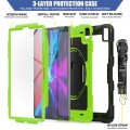 Zielone Pancerne Etui z Uchwytem i Paskiem do iPad Pro 13 2024