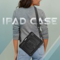 Czarne Pancerne Etui z Uchwytem i Paskiem do iPad Pro 13 2024