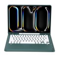 Zielone Etui Bezprzewodowa Klawiatura do iPad Pro 13 2024