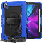 Pancerne Etui z Uchwytem i Paskiem do iPad Pro 11 2022/2021/2020 niebieskie
