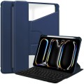 Granatowe Obrotowe Etui Bezprzewodowa Klawiatura do iPad Pro 13 2024