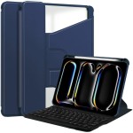 Granatowe Obrotowe Etui Bezprzewodowa Klawiatura do iPad Pro 13 2024