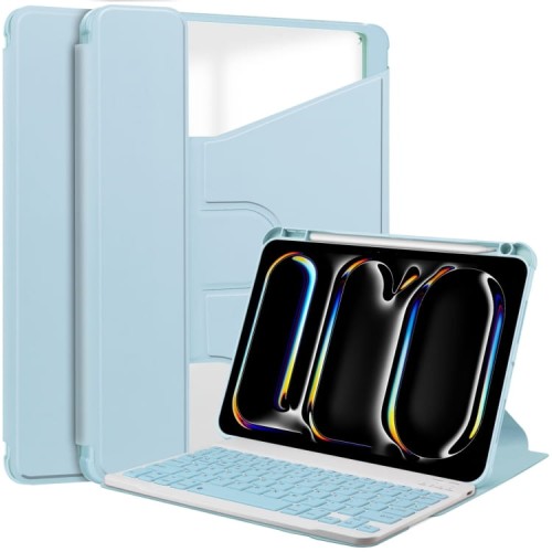 Niebieskie Obrotowe Etui Bezprzewodowa Klawiatura do iPad Pro 13 2024