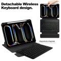 Czarne Obrotowe Etui Bezprzewodowa Klawiatura do iPad Pro 13 2024