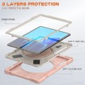 Pancerne Etui Obudowa z Paskiem i Uchwytem do Samsung Galaxy Tab S7 FE / Tab S7 Plus różowe pudrowe
