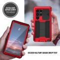 R-JUST Pancerne Etui Antywstrząsowe do Samsung Galaxy S24 Ultra 5G czerwone