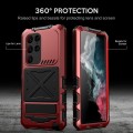 R-JUST Pancerne Metalowe Etui do Samsung Galaxy S24 Ultra 5G czerwone