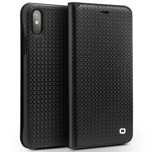 Etui Smart Cover QIALINO Grid Texture iPhone X czarne 