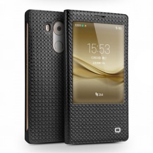 Etui Smart Cover QIALINO Gird Patern Huawei Mate 8 czarne