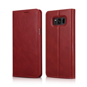 Skórzane Etui Pokrowiec XOOMZ Samsung Galaxy S8 czerwone
