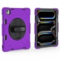 Fioletowe Pancerne Etui z Uchwytem i Paskiem do iPad Pro 13 2024
