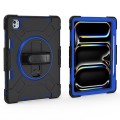 Czarno-Granatowe Pancerne Etui z Uchwytem i Paskiem do iPad Pro 13 2024