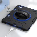 Czarno-Granatowe Pancerne Etui z Uchwytem i Paskiem do iPad Pro 13 2024