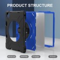 Czarno-Granatowe Pancerne Etui z Uchwytem i Paskiem do iPad Pro 13 2024