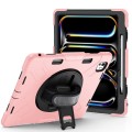 Różowe Pancerne Etui z Uchwytem i Paskiem do iPad Pro 13 2024