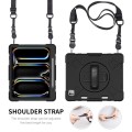 Czarne Pancerne Etui z Uchwytem i Paskiem do iPad Pro 13 2024