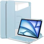 Niebieskie Obrotowe Etui Bezprzewodowa Klawiatura do iPad Air 13 2024