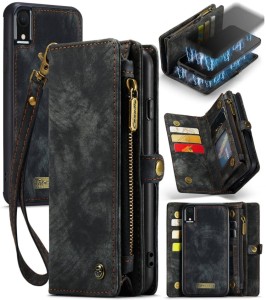 CASEME Etui Portfel Vintage do iPhone XR 6.1 - czarne