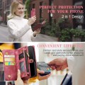 CASEME Etui Portfel Vintage do iPhone XR 6.1 - czerwone
