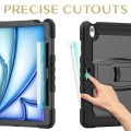 Czarne Pancerne Etui z Podstawką i Paskiem do iPad Air 13 2024