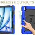 Niebieskie Pancerne Etui z Podstawką i Paskiem do iPad Air 13 2024