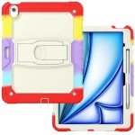 Kolorowe Pancerne Etui z Podstawką i Paskiem do iPad Air 13 2024