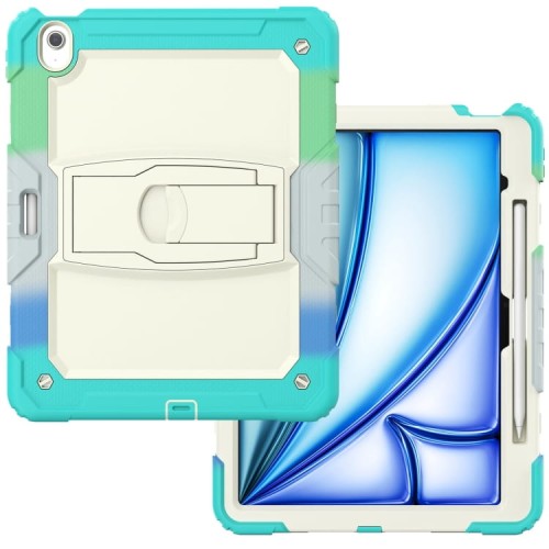 Kolorowe Pancerne Etui z Podstawką i Paskiem do iPad Air 13 2024