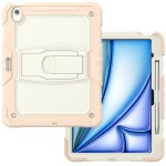 Beżowe Pancerne Etui z Podstawką i Paskiem do iPad Air 13 2024
