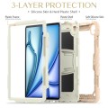 Beżowe Pancerne Etui z Podstawką i Paskiem do iPad Air 13 2024
