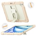 Beżowe Pancerne Etui z Podstawką i Paskiem do iPad Air 13 2024