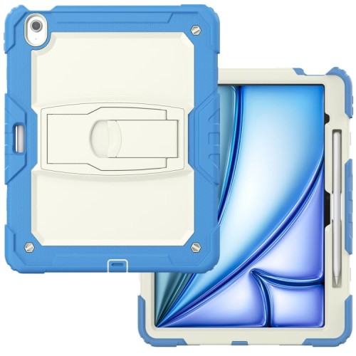 Niebieskie Pancerne Etui z Podstawką i Paskiem do iPad Air 13 2024