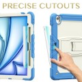 Niebieskie Pancerne Etui z Podstawką i Paskiem do iPad Air 13 2024