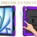 Fioletowe Pancerne Etui z Podstawką i Paskiem do iPad Air 13 2024